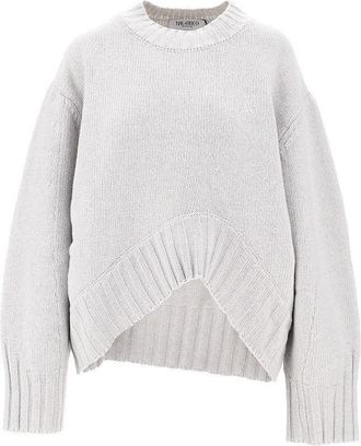 The Attico Moulded hem wool and cashmere sweater Woman 42