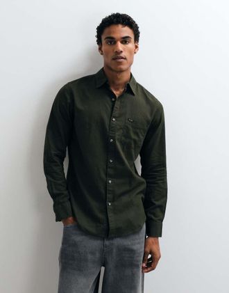 Wrangler Wranger camicia con tasche verde scuro-Bianco