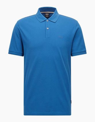 HUGO BOSS Mens Hbb Pallas Polo Iconic Logo Embroidered Shirt - Blue - Size: 3X large