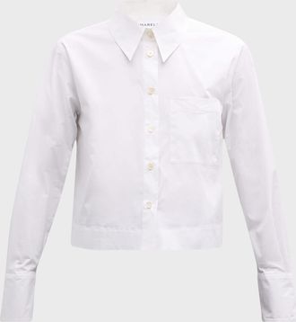 Marella Abruzzo Boxy Stretch Cotton Poplin Shirt