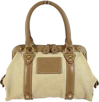 Louis Vuitton Pre-owned Handbags, female, Beige, Size: ONE SIZE Pre-owned Vintage Canvas Handbag