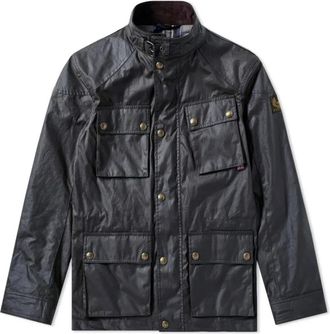 Belstaff Fieldmaster Jas van Gewaxt Katoen - Heren - Zomerjassen - Blauw - L - Katoen - Jassen