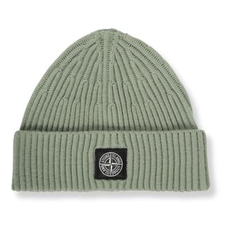 Stone Island Accessoires, Heren, Groen, ONE Size, Wol, Full Rib RWS Wool Beanie