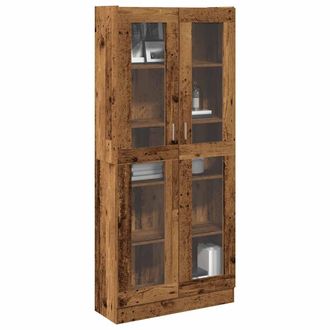 Berkfield Home Highboard Old Wood 82.5x30.5x185 cm Engineered Wood in Brown