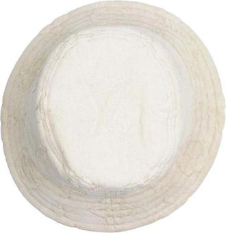 Louis Vuitton Pre-owned Chapeau LV Vacation Monogram Jacquard Cotton Bucket Hat - Dames - Vintage Accessoires - Beige - ONE Size - Katoen - Vintage
