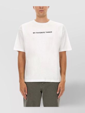 Aspesi crew neck graphic print short sleeves vest