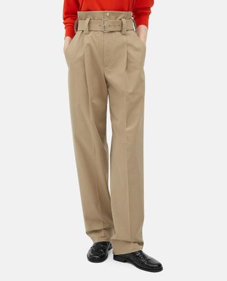 Bottega Veneta Beige Wide Trousers