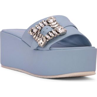 BEAUTIISOLES Dita Platform Sandal in Blue at Nordstrom, Size 11