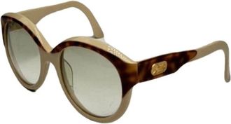 Celine Pre-owned Plastic Zonnebril - Dames - Vintage Accessoires - Beige - ONE Size - Vintage