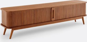 La Redoute Interieurs Essen en gefineerd tv-meubel, 2 schuifdeuren, breedte 200 cm, WAPONG