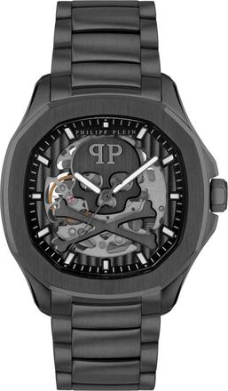 Philipp Plein Skeleton Spectre 42mm - Heren - Horloges - Zwart - ONE Size - Accessoires