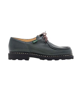 Paraboot Dark Green Leather Dress Shoes