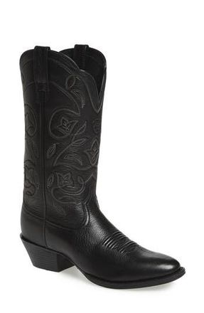 Ariat Heritage Western R-Toe Boot in Black Leather at Nordstrom Rack, Size 7