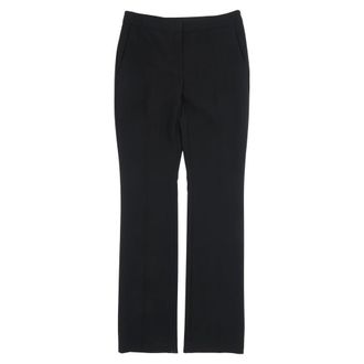 Moschino Cropped Broeken - Dames - Straight fit broeken - Zwart - S - Leer - Broeken