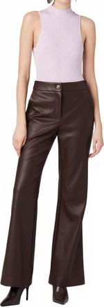 Toccin Gaia Lux Vegan Leather Pants In Espresso
