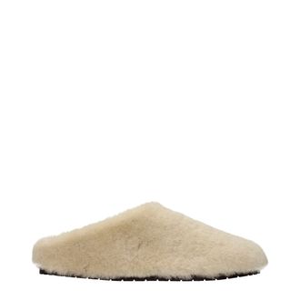 Prada Beige Fur Womens Slippers