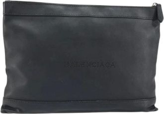 Balenciaga Pre-owned Clutches, female, Black, Size: ONE SIZE Pre-owned Vintage Leather Clutch