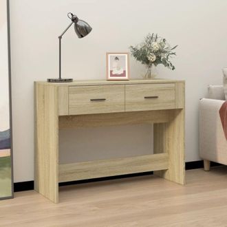 vidaXL Tavolo Consolle Rovere Sonoma 100x39x75 cm in Legno Multistrato - Vidaxl