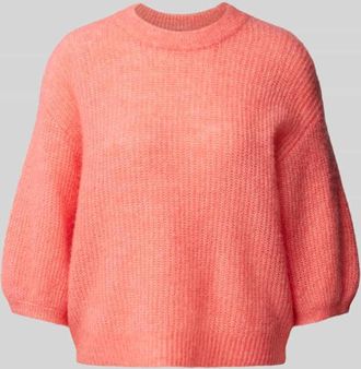 Moss Copenhagen Strickpullover mit 1/2-Arm Modell Hila Hope in Koralle, Gr&ouml;&szlig;e XS/S