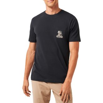 Travis Mathew Cave Embroidered Pocket T-Shirt in Black at Nordstrom Rack, Size Xx-Large