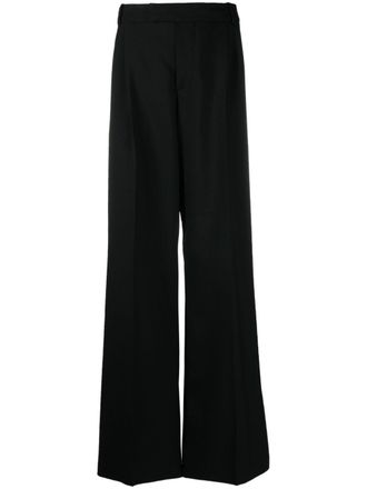 Alexander McQueen wide-leg tailored trousers - men - Cotton/Wool - 46 - Black