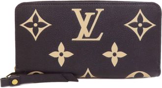 Louis Vuitton Empreinte Beige Black Monogram Empreinte Long Wallet (Bi-Fold) (Pre-Owned)