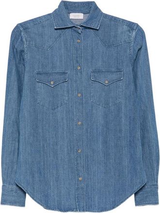 Mazzarelli Western-style Denim Shirt