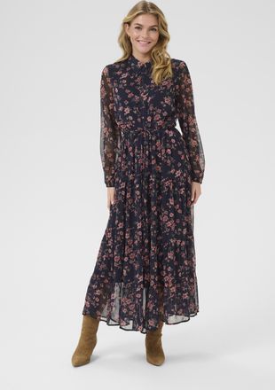 Cream Jurk A-shape navy