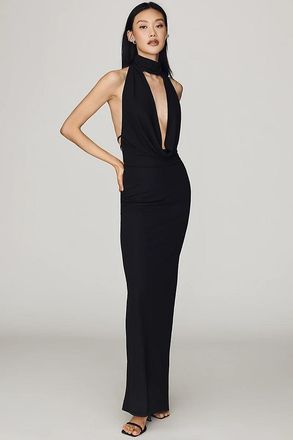 Misha Collection Plunge Maxi Dress