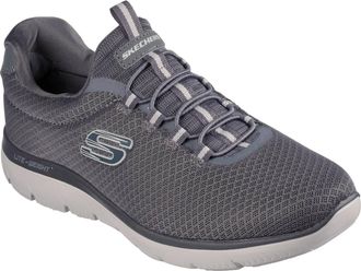 Skechers Mens Summits Slip-On Sneaker In Charcoal/charcoal