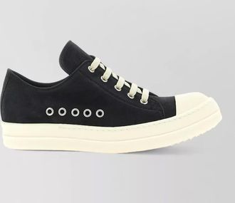 Rick Owens calfskin leather low-top sneakers