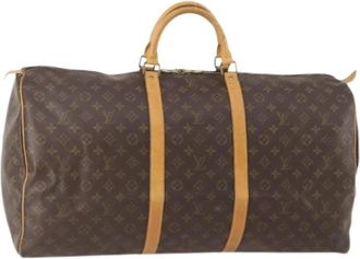 Louis Vuitton Pre-owned Weekend Bags, female, Brown, Size: ONE SIZE Pre-owned Keepall 60 Boston Bag