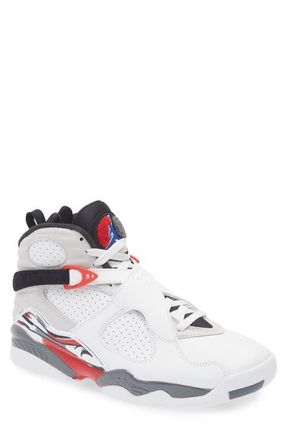 Nike Jordan Gender Inclusive Air Jordan 8 Retro High Top Basketball Sneaker in White/Black/True Red at Nordstrom, Size 10