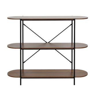 DRAWER Estanter&iacute;a de madera y metal l115cm - madera oscura
