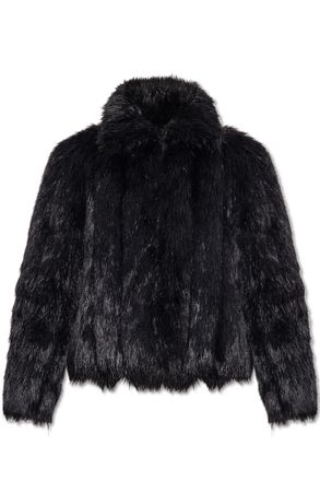 Balenciaga Faux Fur, Womens, Black