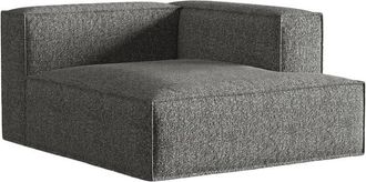 MICADONI Modulare Design Chaiselongue Nuria mit Armlehne rechts - Bouclé