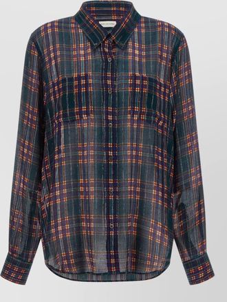 Dries Van Noten checked long-sleeve shirt