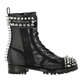 Philipp Plein Dames, Schoenen, Zwart, Maat: 37 EU Leer