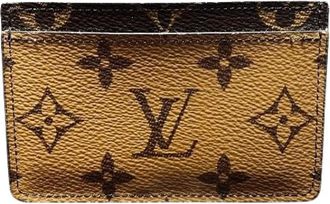 Louis Vuitton Pre-owned Wallets, male, Brown, Size: ONE SIZE Pre-owned Porte Cartes Simple Monogram Card Case
