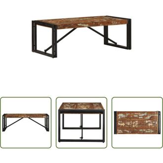 vidaXL vidaXL Tavolo in legno di recupero - Tavolino Salotto Multicolore 100x50x35 cm Legno Recupero