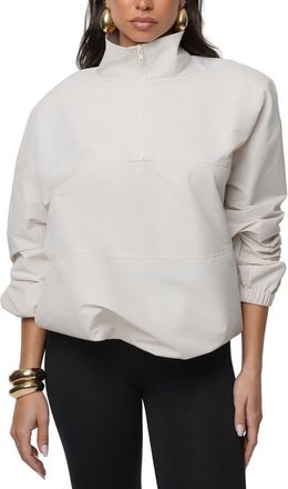 JLUXLABEL Oversized Funnel Jacket in Ivory at Nordstrom, Size Medium