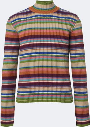 Dries Van Noten Jersey acanalado de lana a rayas