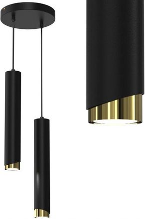 OEM Gratis. L&aacute;mpara Colgante Tubo Gu10, Saliente Negro Gold Ewilight Bevel