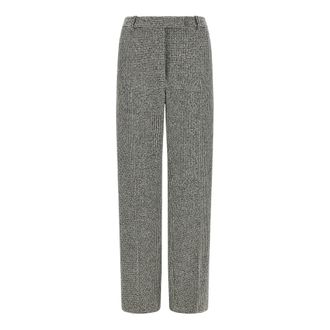Tom Ford Tweedbroek met gebroken pailletten-visgraatmotief en wijde pijpen - Dames - Straight fit broeken - Veelkleurig - M - Tweed - Broeken
