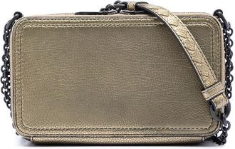 Bottega Veneta Pre-owned Bottega Veneta Intrecciato Trimmed Metallic Leather Double Zip Shoulder Bag Ladies 5SWMTOR135GC7GES