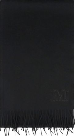Max Mara Black Logo Scarf