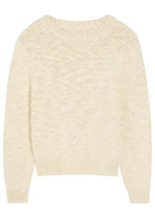 Suzie Kondi Kismet Slubbed Cashmere Jumper - Ecru - S (UK8-10 / S)