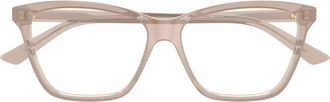 Bottega Veneta Bottega Veneta Bv1421o Linea Logo 004 Brown Transparent Glasses