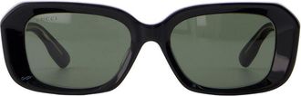 Gucci Womens Gg1531sk-001 Acetate Logo-Plaque Sunglasses Black