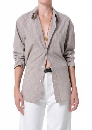 Citizens Of Humanity Kayla Button Up Shirt In Cardiff Plaid